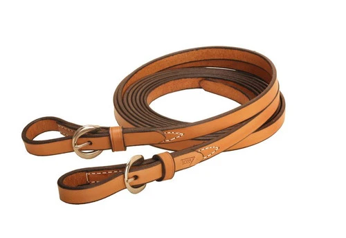 Tory 1-Ply Split Reins With Buckles - 5/8" X 7 Ft - Image 2