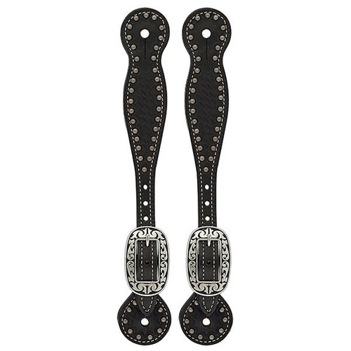 Weaver Leather Weaver Basketweave Floral Spot Thin Spur Straps