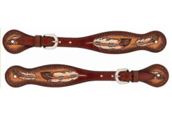 Turquoise Cross Coco Feather Spur Strap