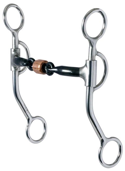 Reinsman 3-piece Sweet Iron Snaffle Bit With Copper Roller - Image 2