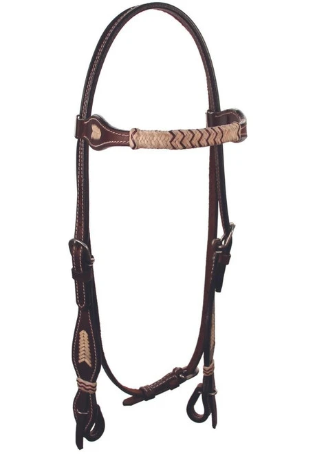 BLR Chevron Rawhide Brow Headstall
