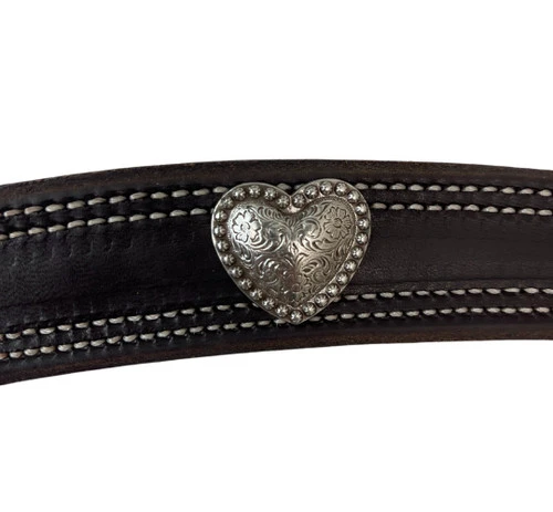 Buckaroo Leather Heart Concho Breast Collar - Image 3