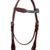 BLR Dots & Turquoise Rawhide Brow Headstall