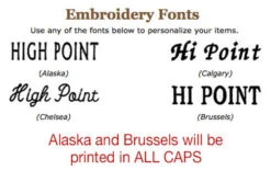 Embroidery For Stall Front Bag & Stall Guard