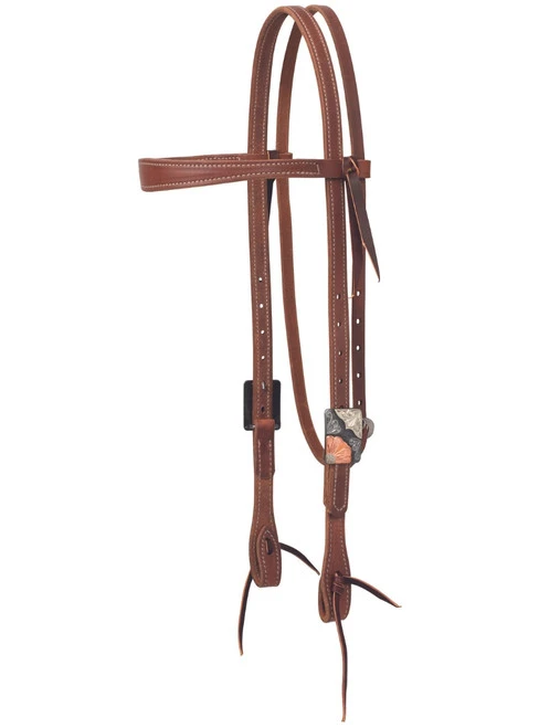Weaver Leather Weaver Square Flower Slim Brow Headstall