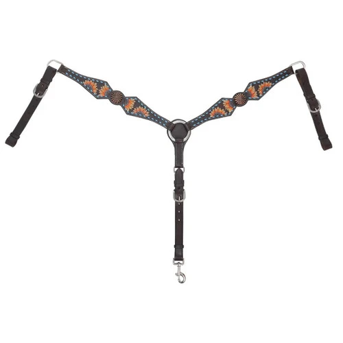 Circle Y Sunflower Buckstitch Breast Collar - Image 2