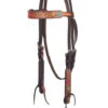 Turquoise Cross Floral Vine Brow Headstall